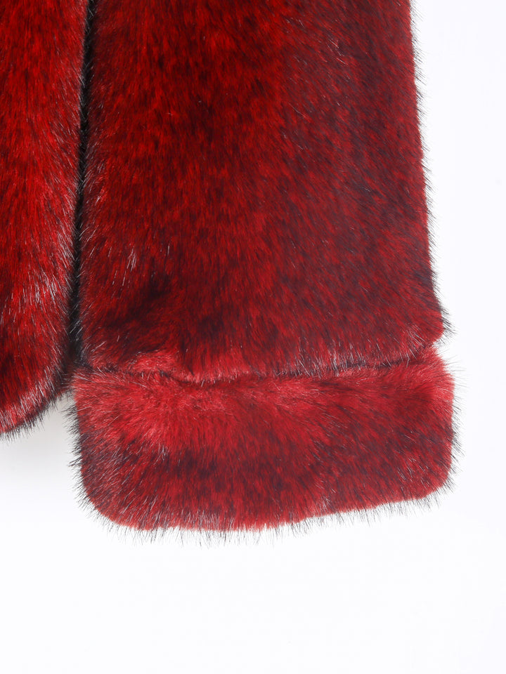 Glossy Ladies Fur Coat 8069