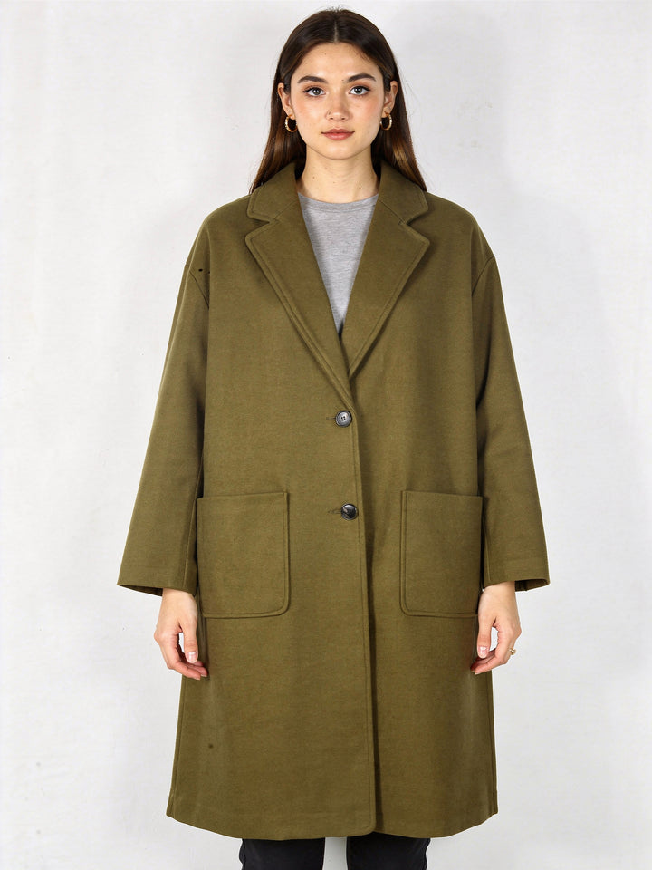 Primark Ladies Long Coat 4471809 (Olive)