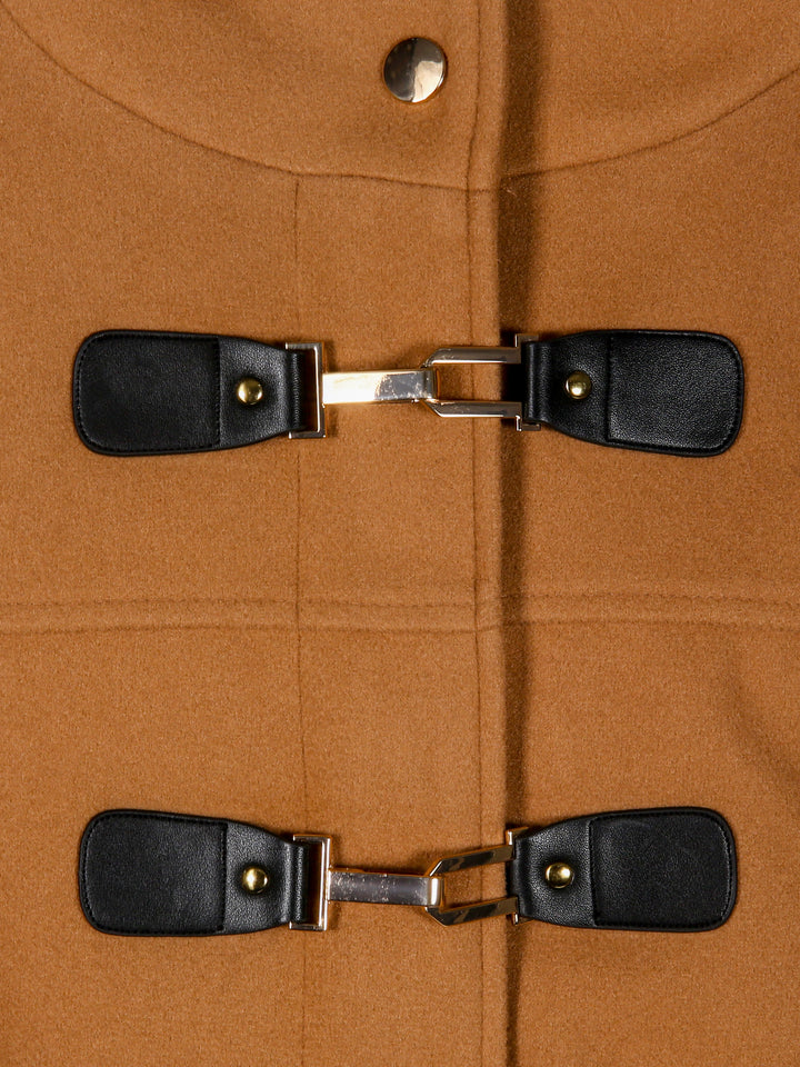 Yours Ladies 3QTR Fur Hood Long Coat 505973820