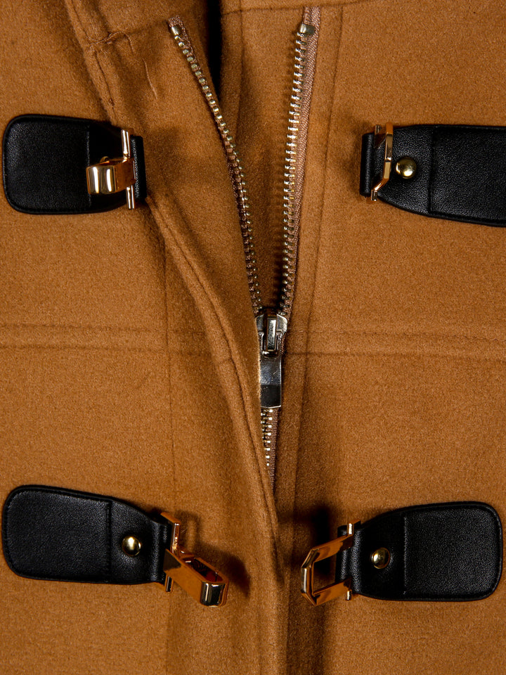 Yours Ladies 3QTR Fur Hood Long Coat 505973820