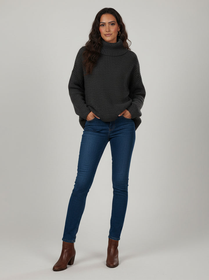 Primark Ladies L/S Mock Neck Jersey