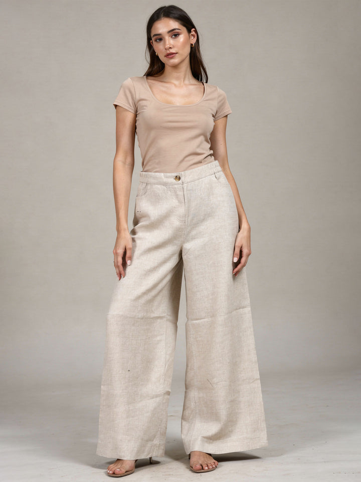 East Ladies Linen Trouser 74455