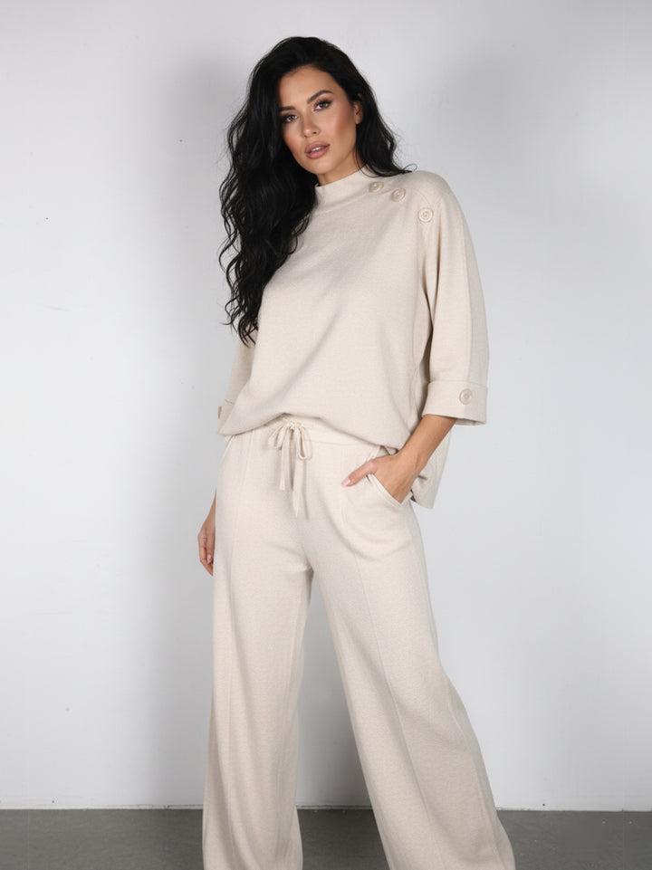 Glossy Ladies Co-ord Set 8550 (Fawn)