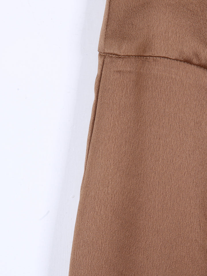 Sa Teen Ladies Golden Buckle Dress Pant 1570-5503 (Camel)