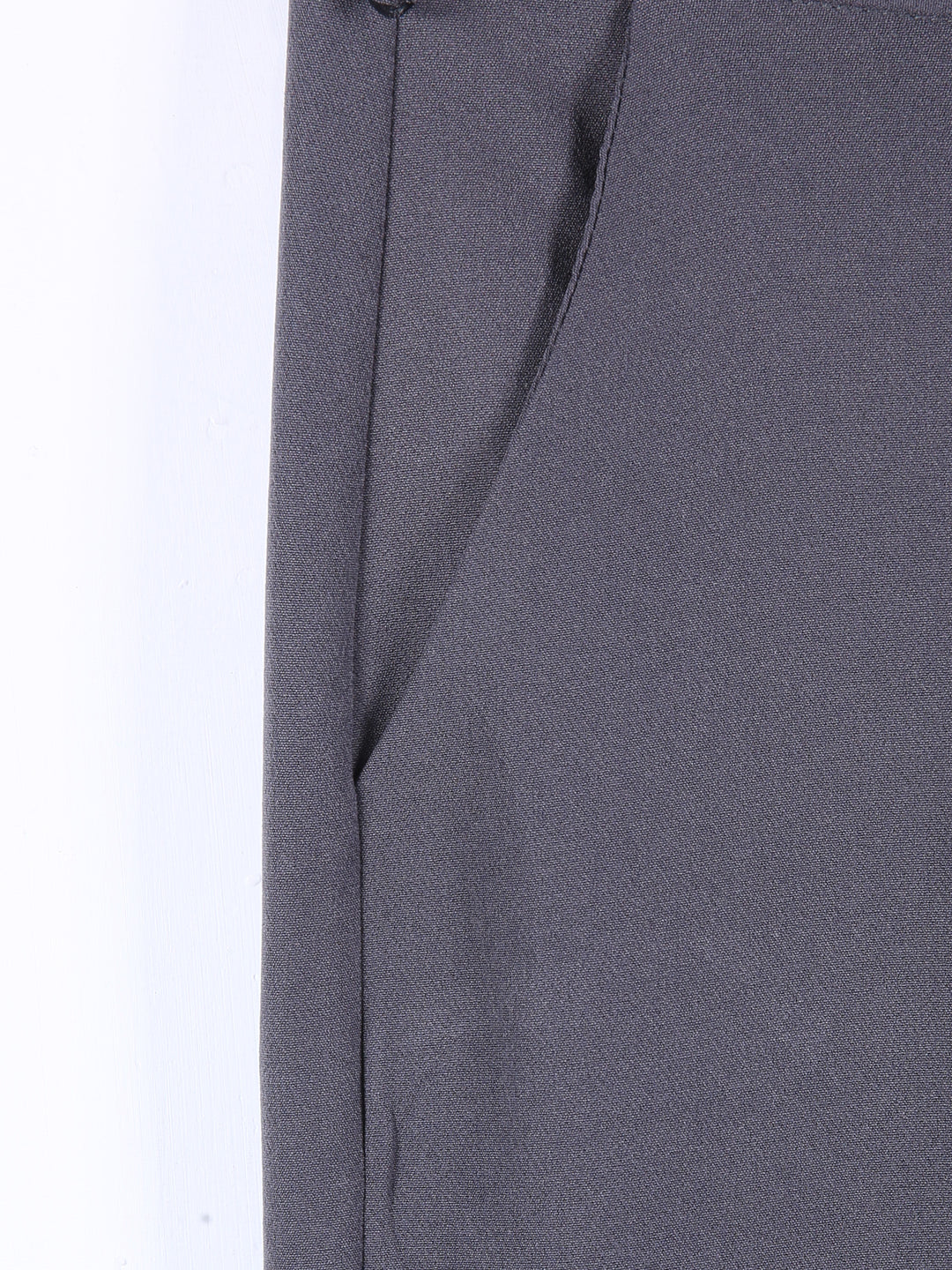 Hayel Ladies Dress Pant With Belt (Dark Grey)
