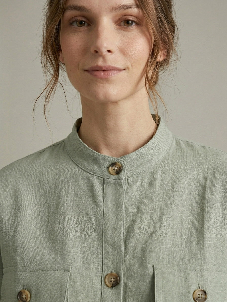 Natural Linen Blend Co-Ord Set