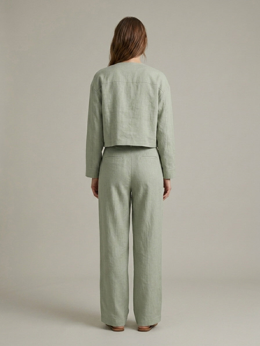Natural Linen Blend Co-Ord Set
