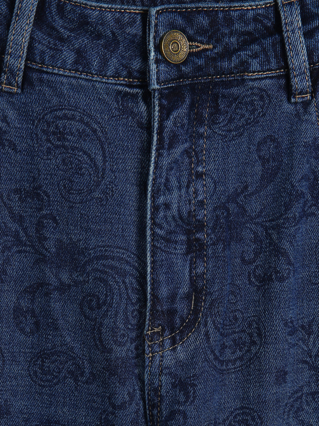 Imported Ladies Thai Wid Long Self Print Jeans 60116