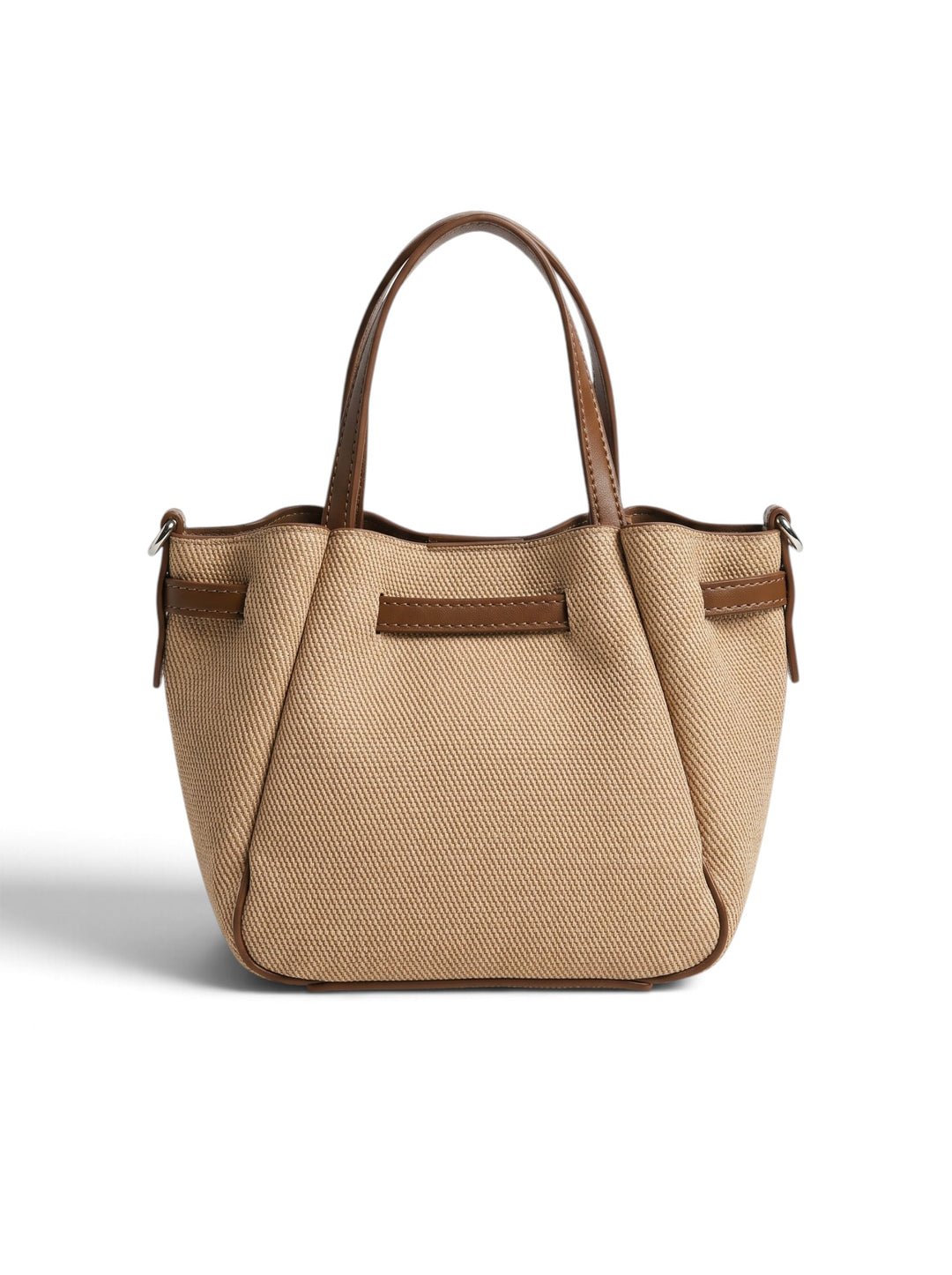 Imported Mini Canvas And Leather Trimmed Bucket Hand Bag KC86-Xc86