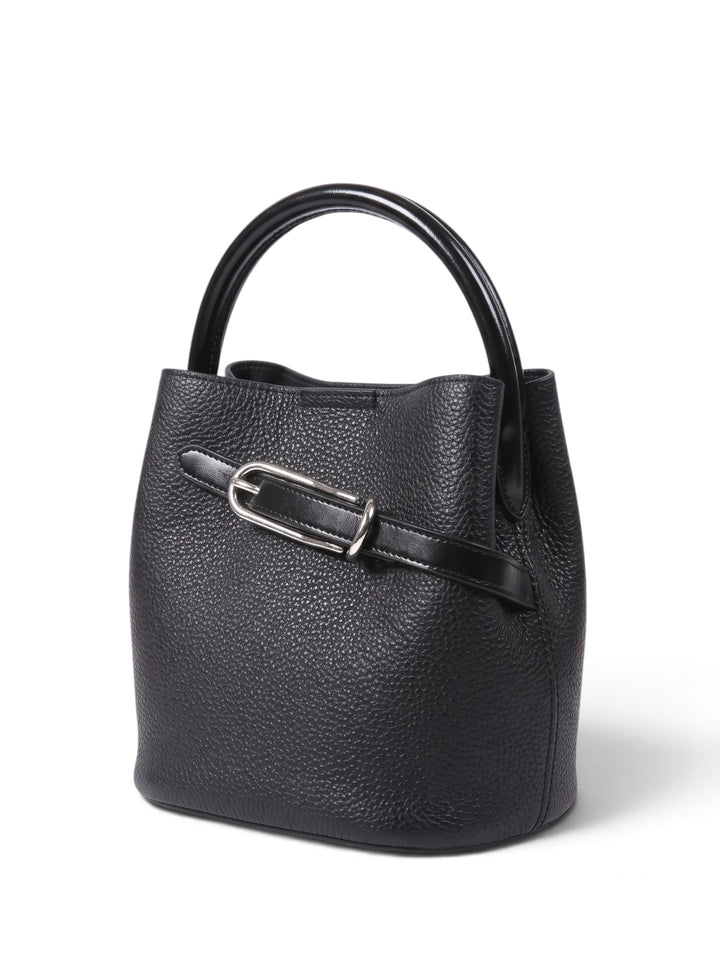 Imported Faux Leather Bucket Bag With Pouch KC86-2727
