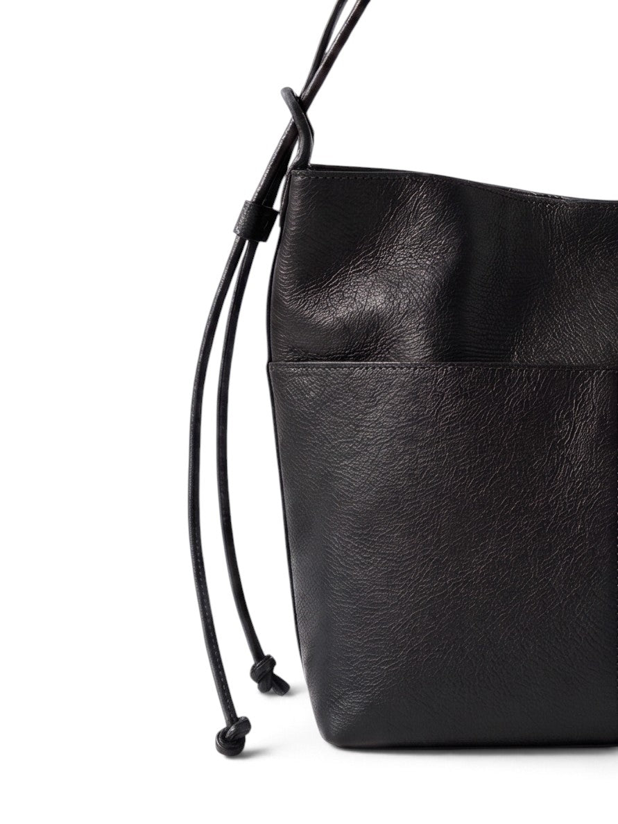 Imported Pu Leather Bucket Tote Bag With Pouch KC86-77233