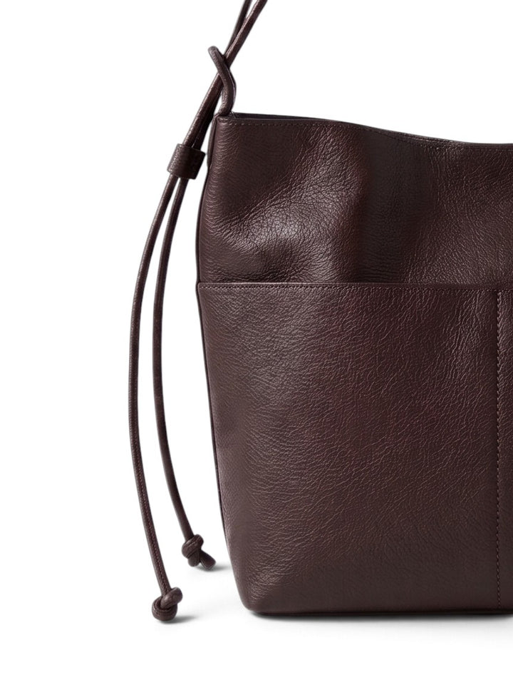 Imported Pu Leather Bucket Tote Bag With Pouch KC86-77233