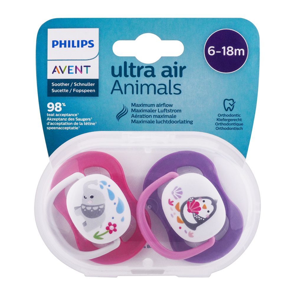 AP Baby PK Of 2 Soother 6-18m For Girls SCF080/08 ID 2284