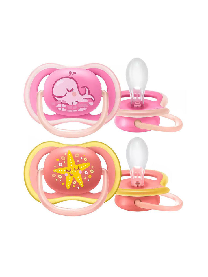 AP Baby PK Of 2 Ultra Air Soother 6-18m For Girls SCF085/04 ID 2300