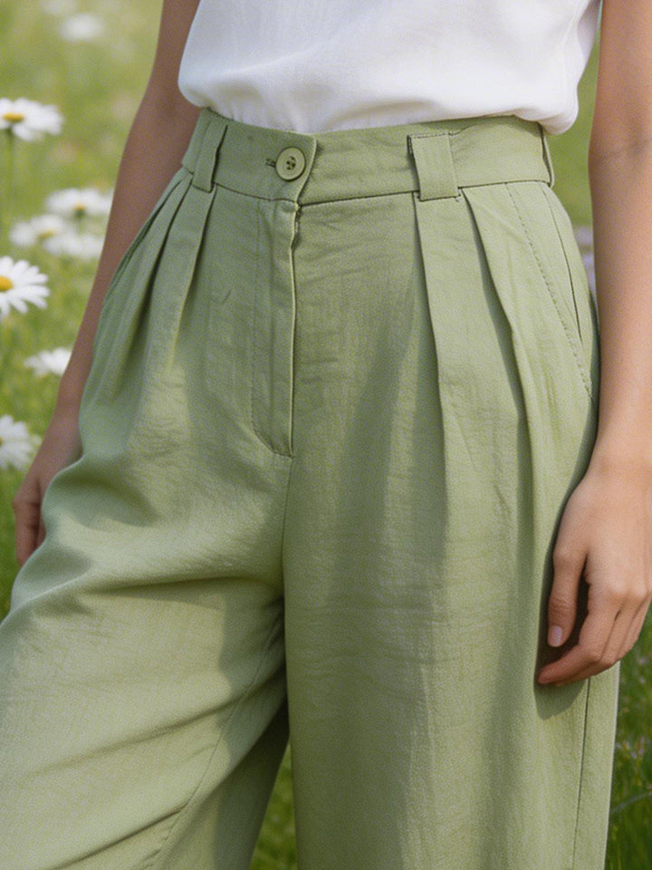 Cotton Linen Lime Green Co-ord Set