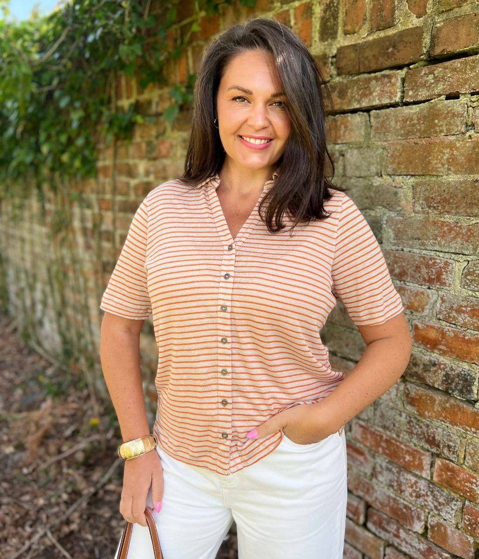 White Stuff Ladies H/S Linen Loose Fit Top 443707