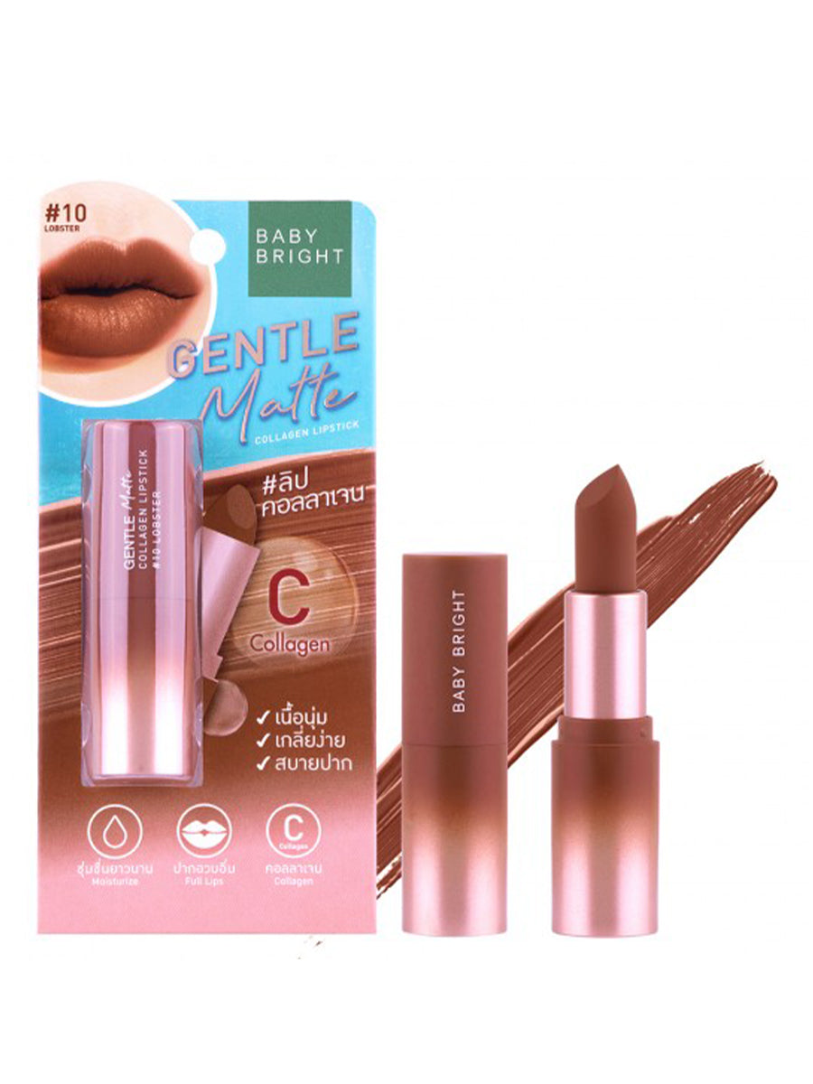 Baby Bright Gentle Matte Collagen Lipstick 3.7G 10 Lobster (Thai)