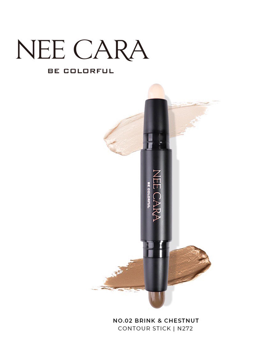 Nee Cara Contour Stick + Highlighter 02 Contour N272 1.g+1.7g (Thai)