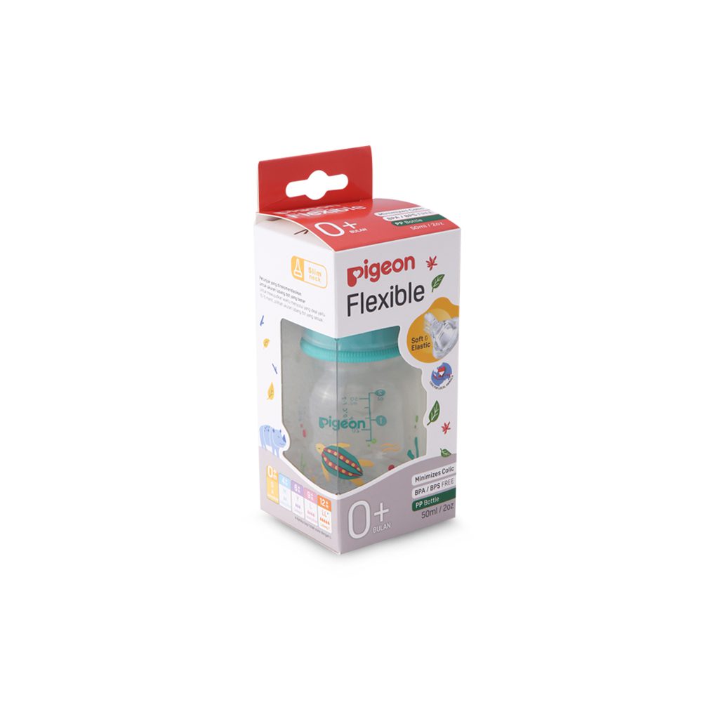 Pigeon Baby Flexible PP Feeding Bottle 0m+ 50ml #A79395 (W-22)