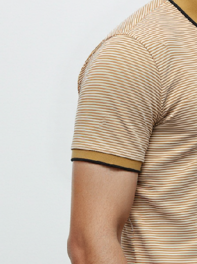M&S Mens S/S Striper Polo