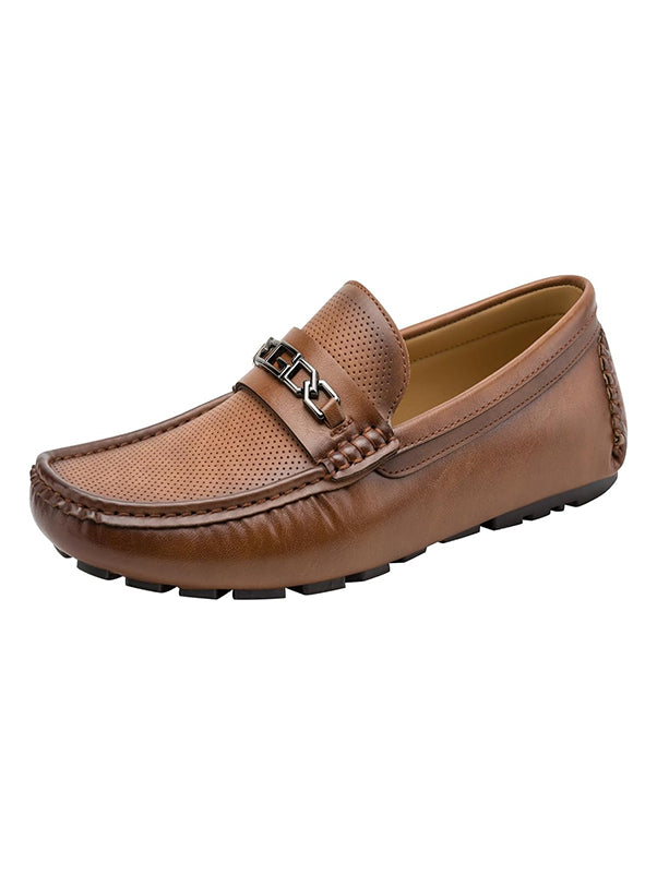 Guess Men Leather Loafer AT-SB-AQLEN