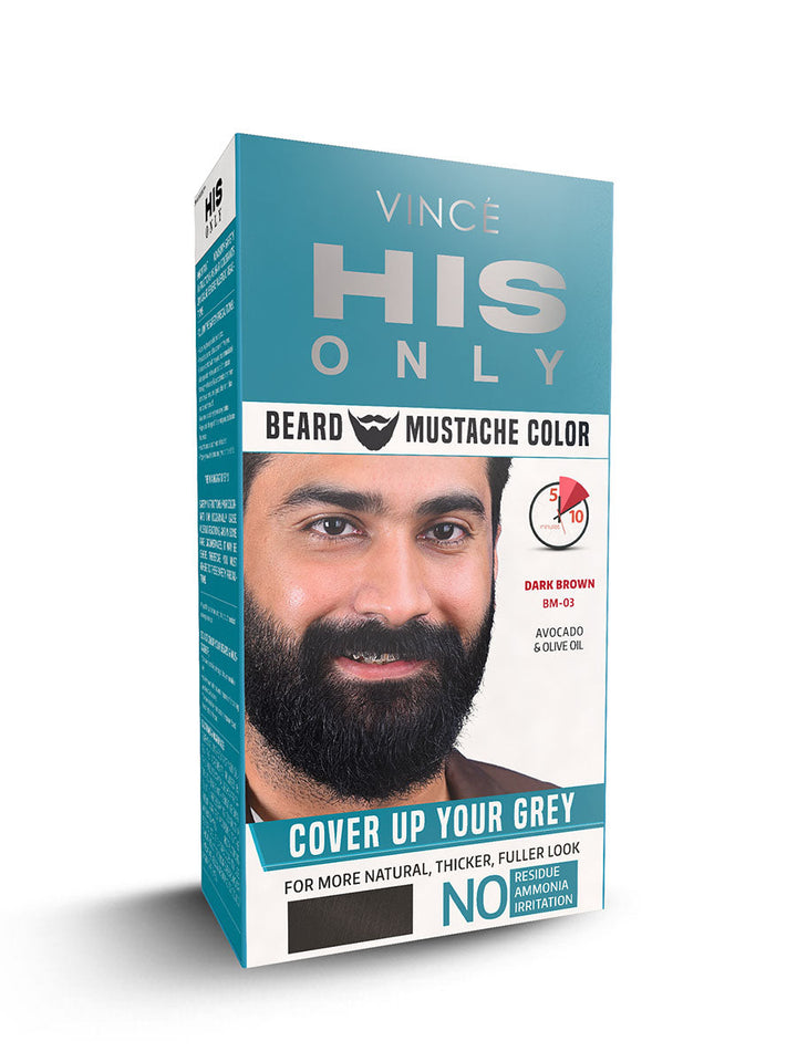 Vince Beard Mustache Color Dark Brown BM-03