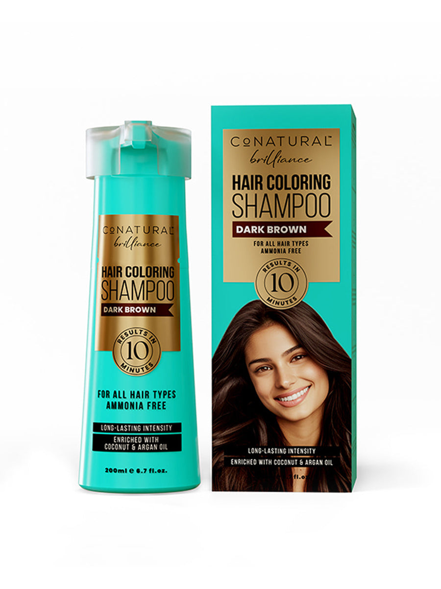 Conatural Hair Coloring Shampoo Dark Brown 200ml