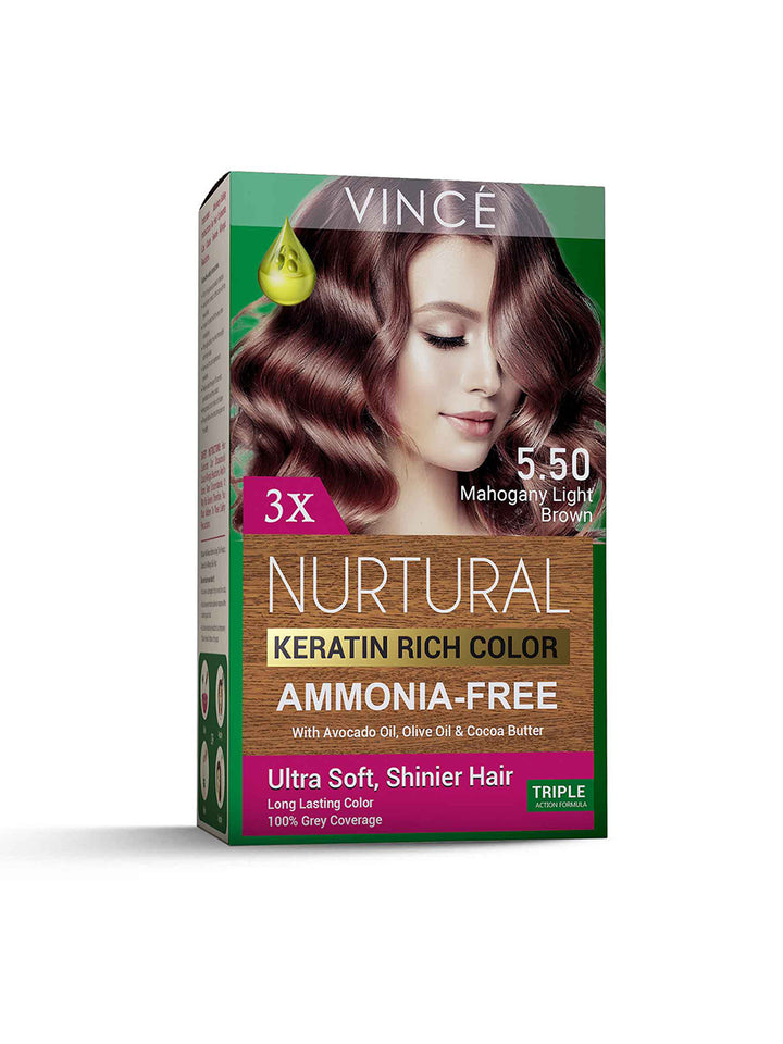 Vince Natural Keratin Rich Hair Color 5.50 Mahagany Light Brown