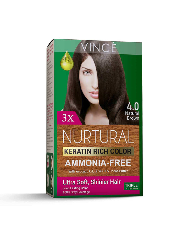 Vince Natural Keratin Rich Hair Color 4.0 Natural Brown