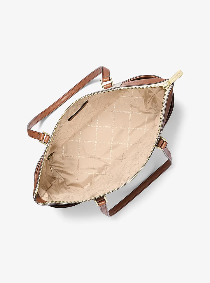 MK WOMEN SIG CHARLOTTE TRAVEL TOTE BAG 35T0GCFT3B VANILLA