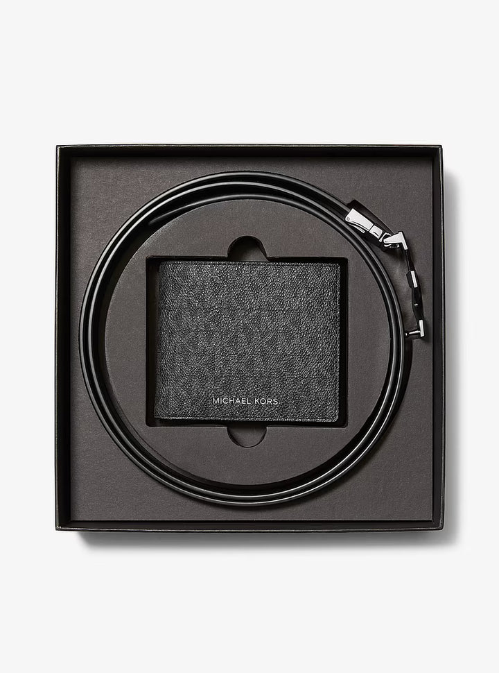 MK Men Belt Gift Set Black 36F5LGFN9B