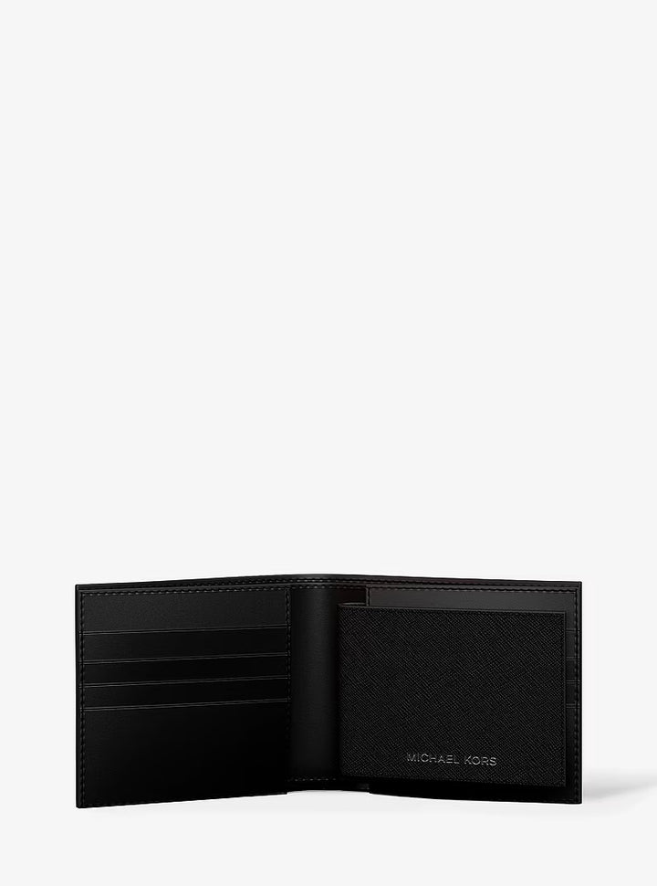 MK Men Cooper Logo Billfold Wallet With Passcase Black 36SS5LCOF2U