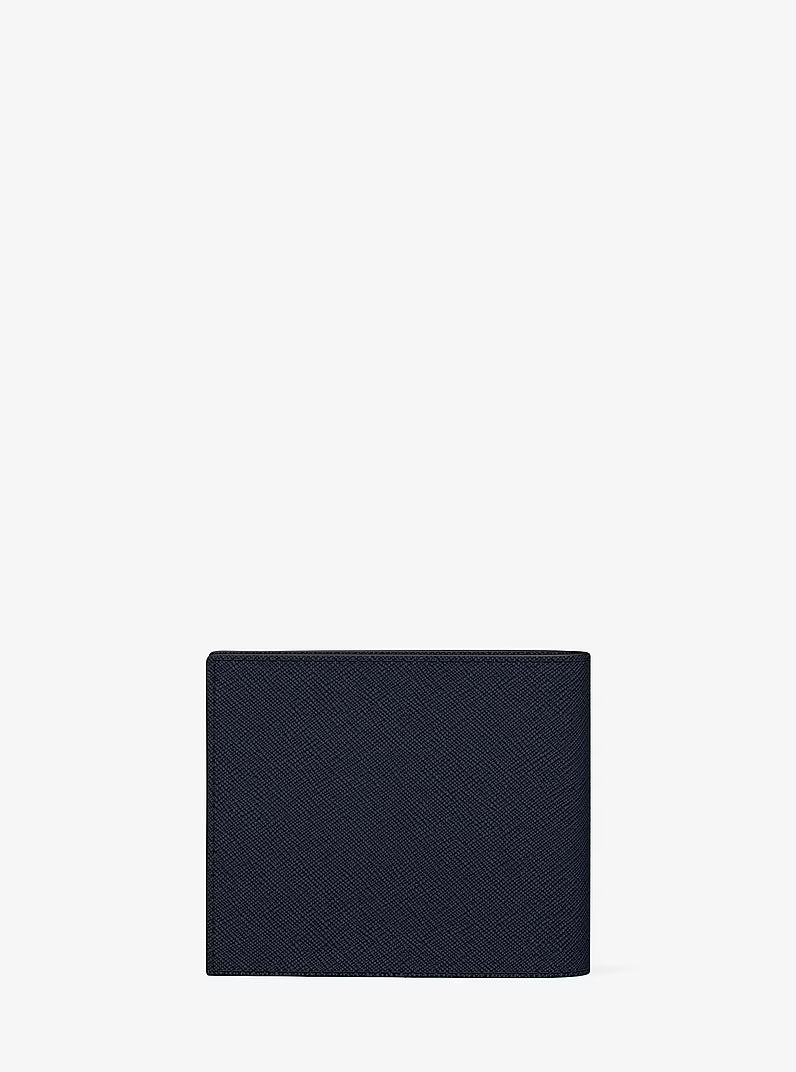 MK Men Cooper Logo Billfold Wallet With Passcase Blue 36SS5LCOF2U