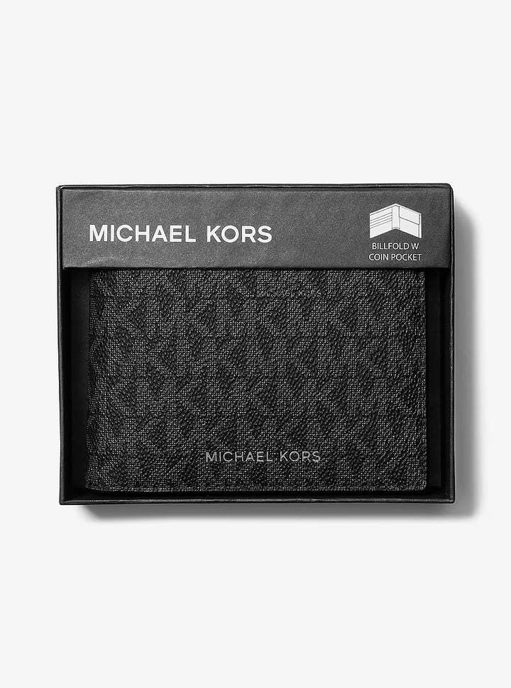 MK Men Cooper Logo Billfold Wallet Black 36U9LCRF3B