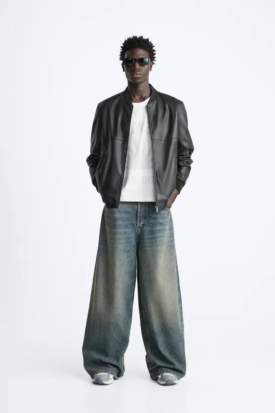 Zara Man L/S Leather Jacket 3918/338/800