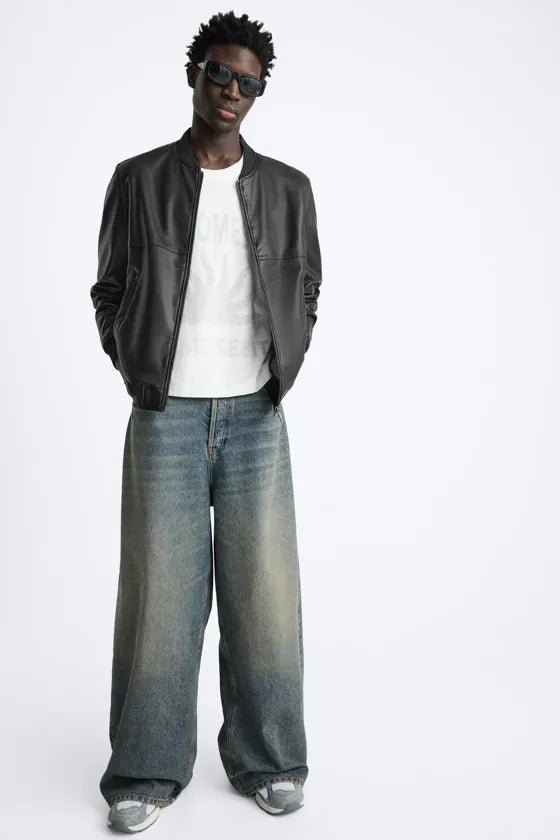 Zara Man L/S Leather Jacket 3918/338/800