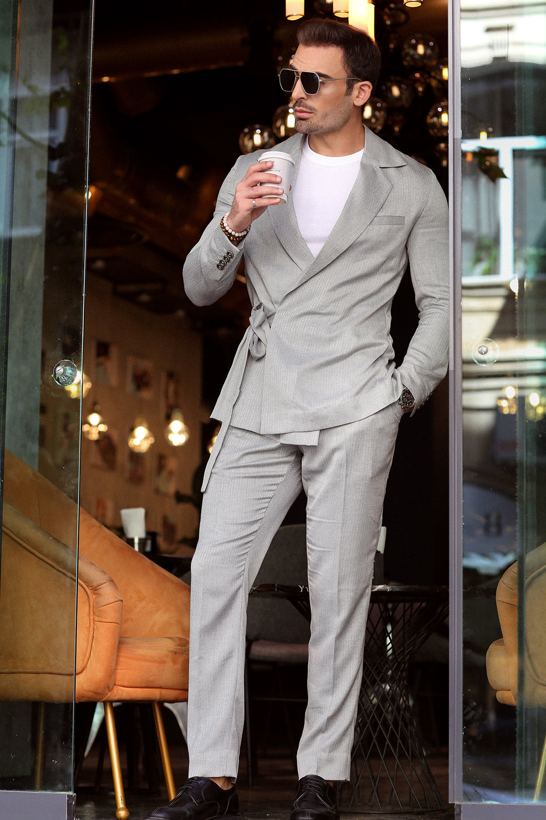 Modern Slim-Fit Cros- Cut Suit HH-V-SU-1612