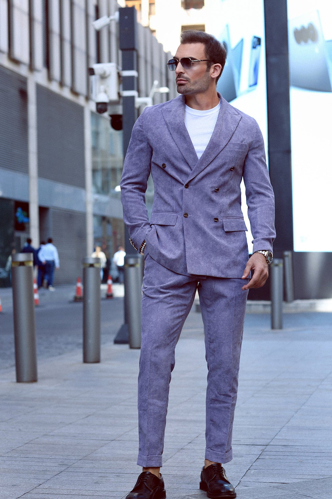 Premium Slim-Fit Corduroy Suit