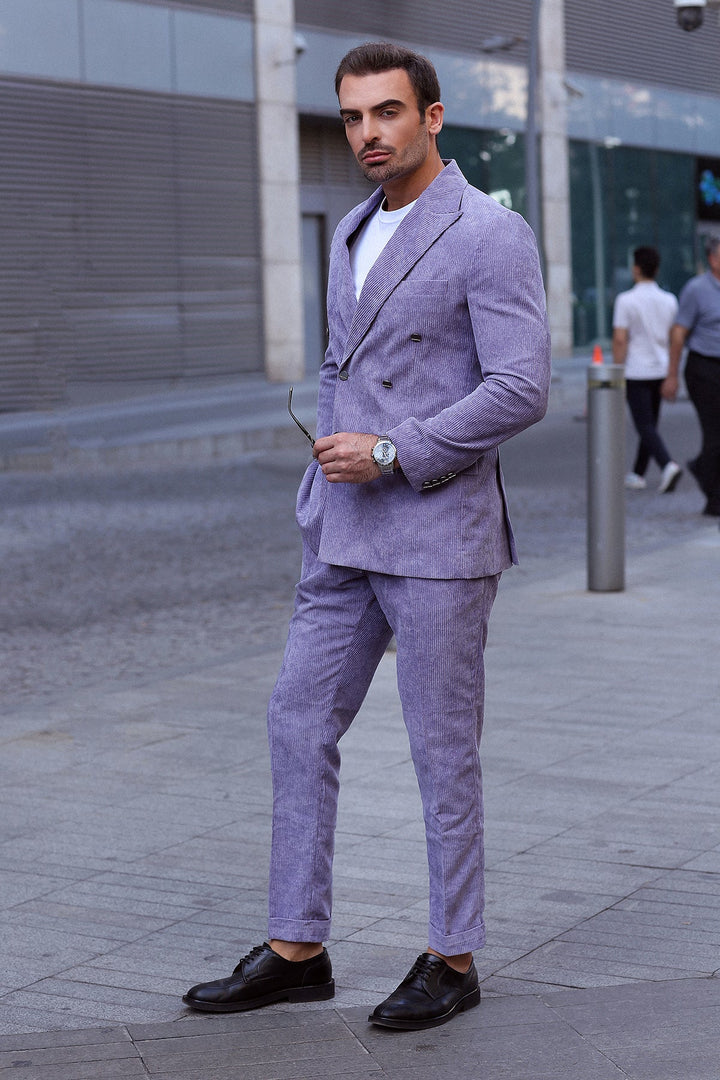 Premium Slim-Fit Corduroy Suit