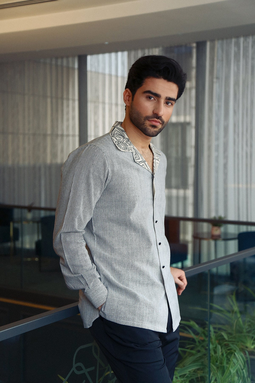 Premium Suit With Contrast Embroidery
