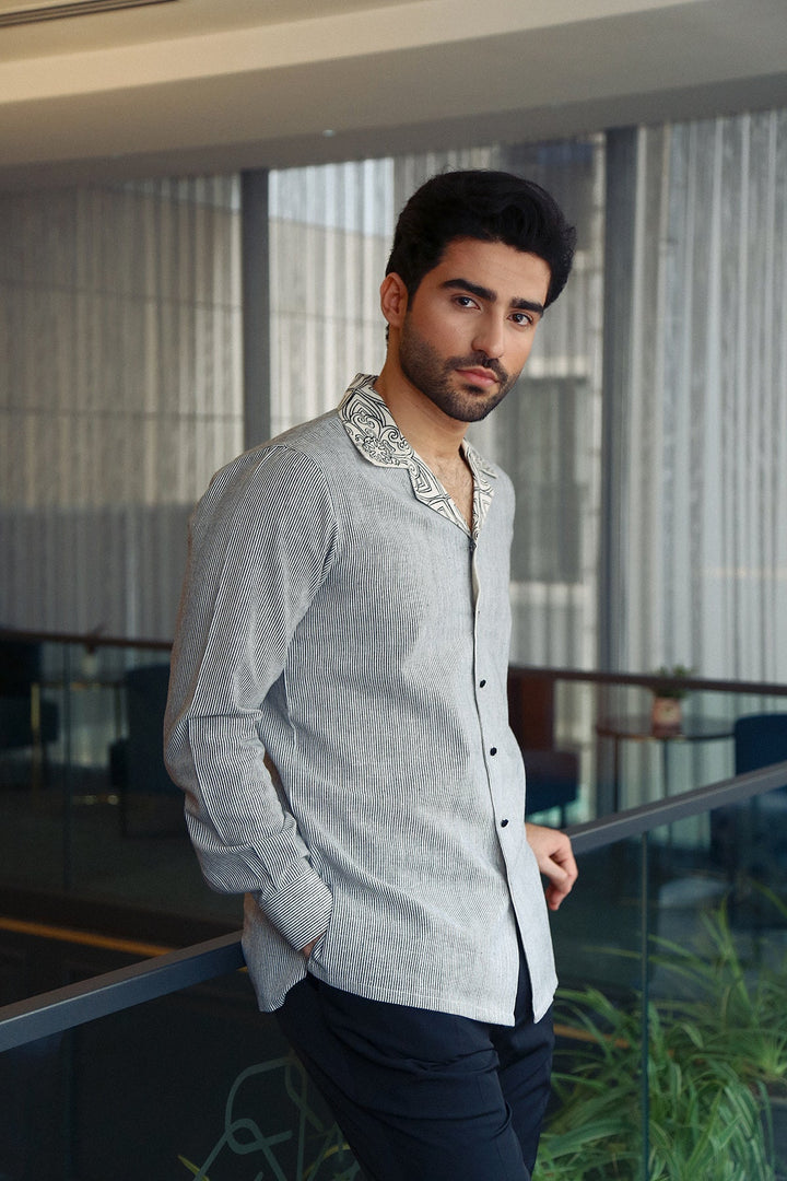 Premium Suit With Contrast Embroidery