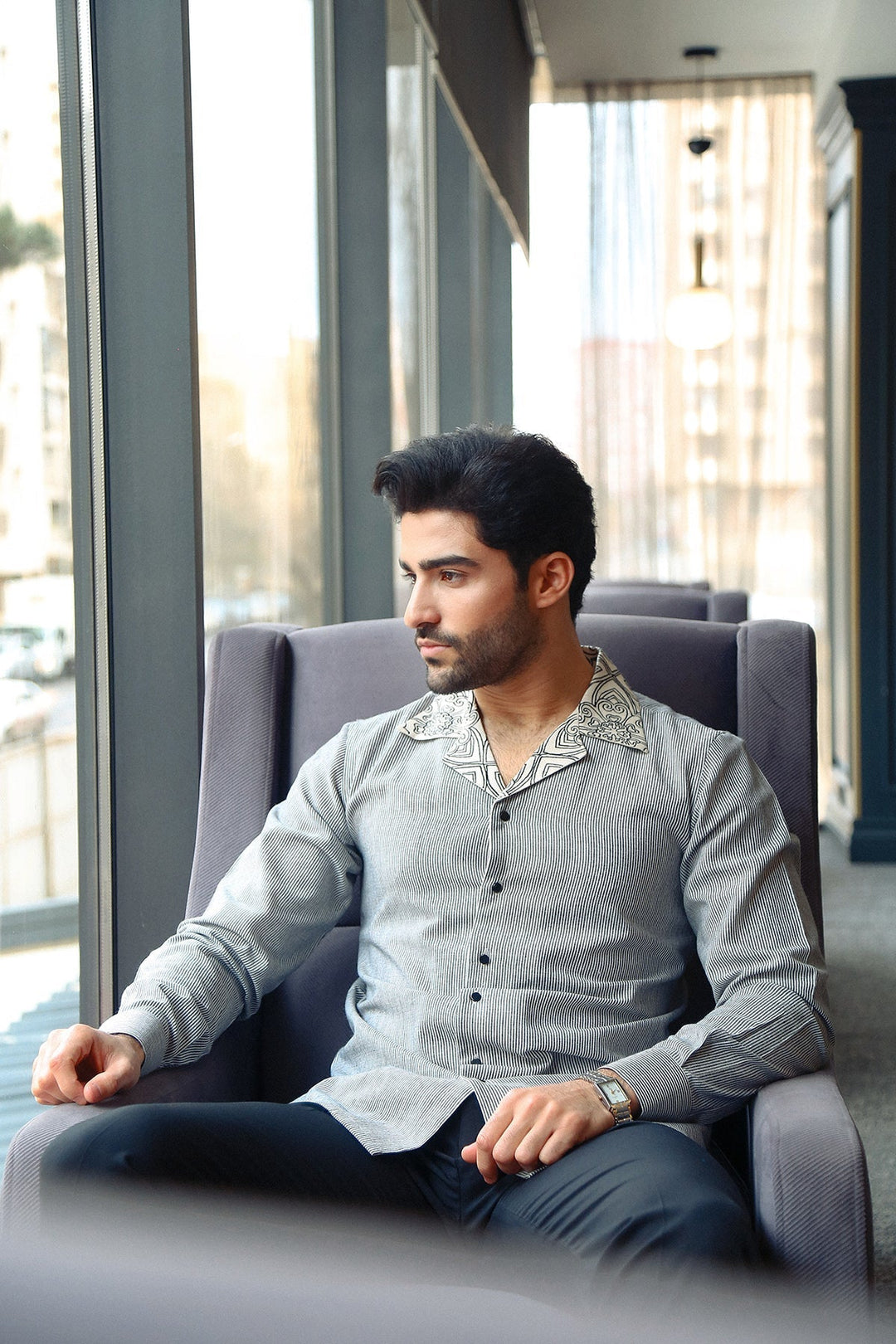 Premium Suit With Contrast Embroidery