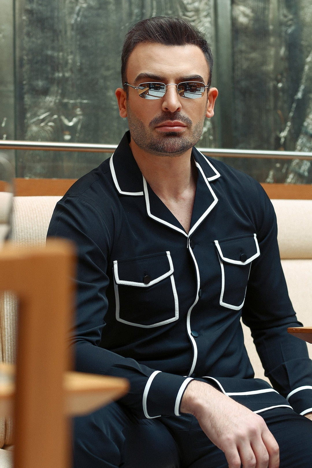 Contrast Binding Suit