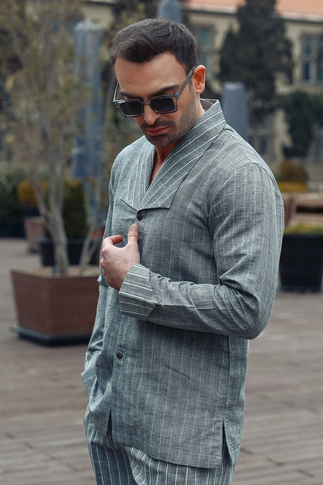 Smart Suit with Lurex Detail