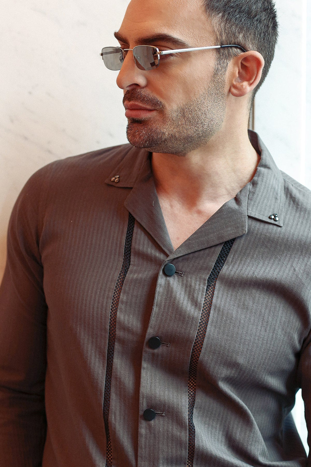 Premium Embroidered Stripped Cotton Suit