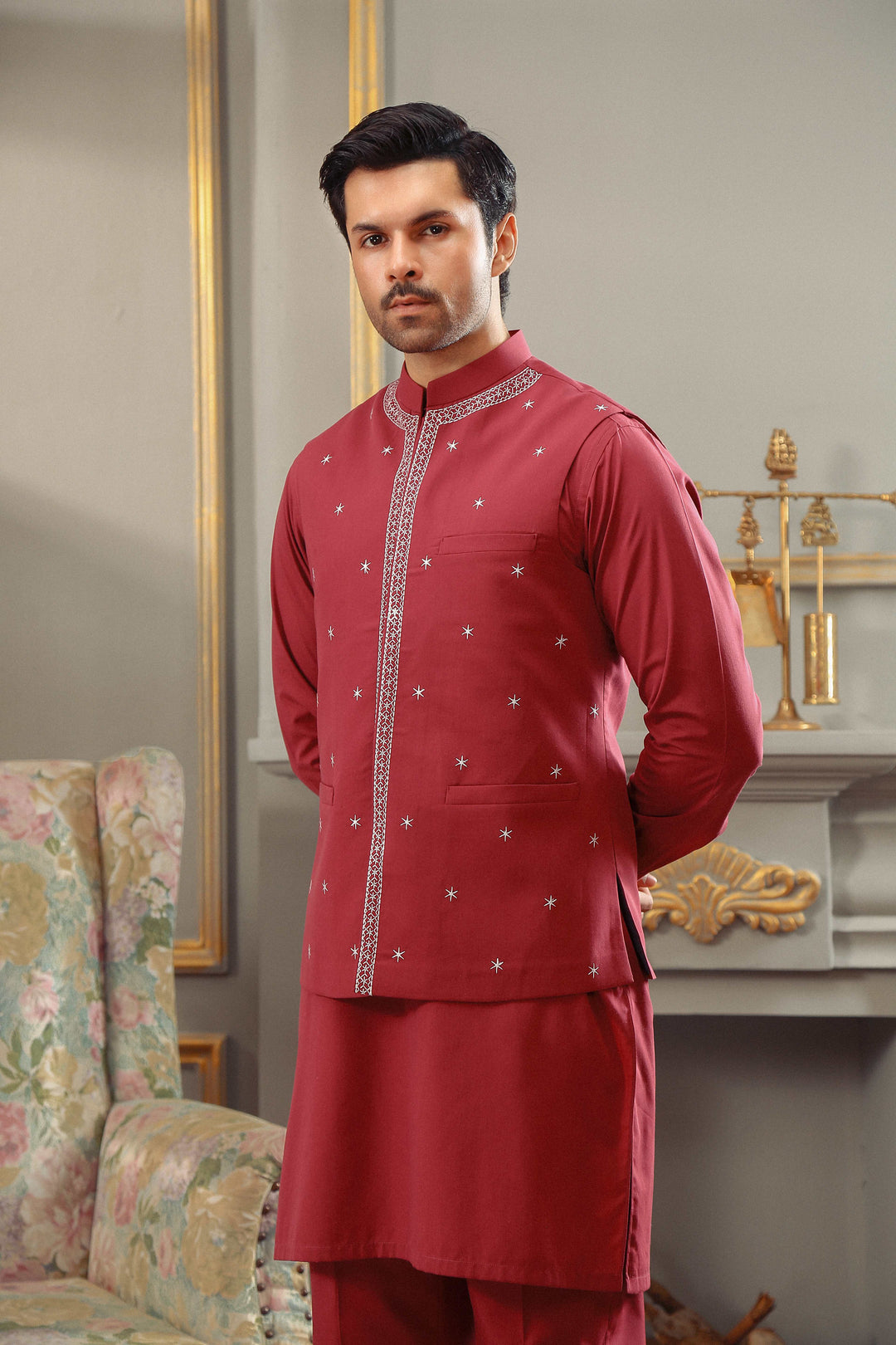Premium Embroidered Waistcoat