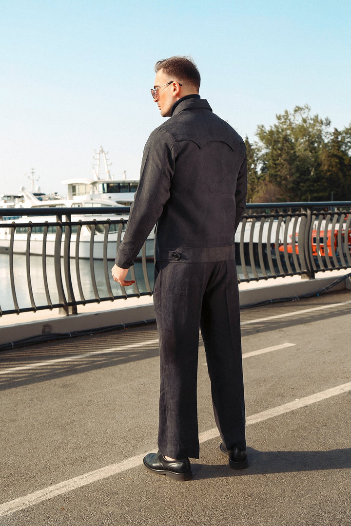 Luxury Suede Co-Ord Set with Fashion-Forward Design