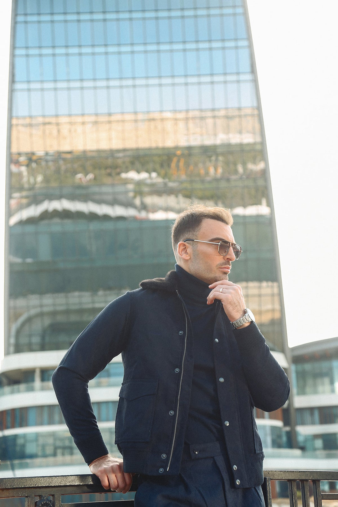 Corduroy Co-Ord Set with Fur Collar