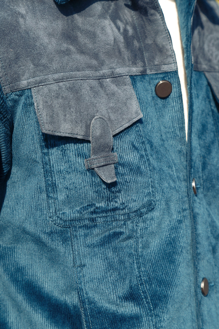 Corduroy Co-Ord with Suede Detailing