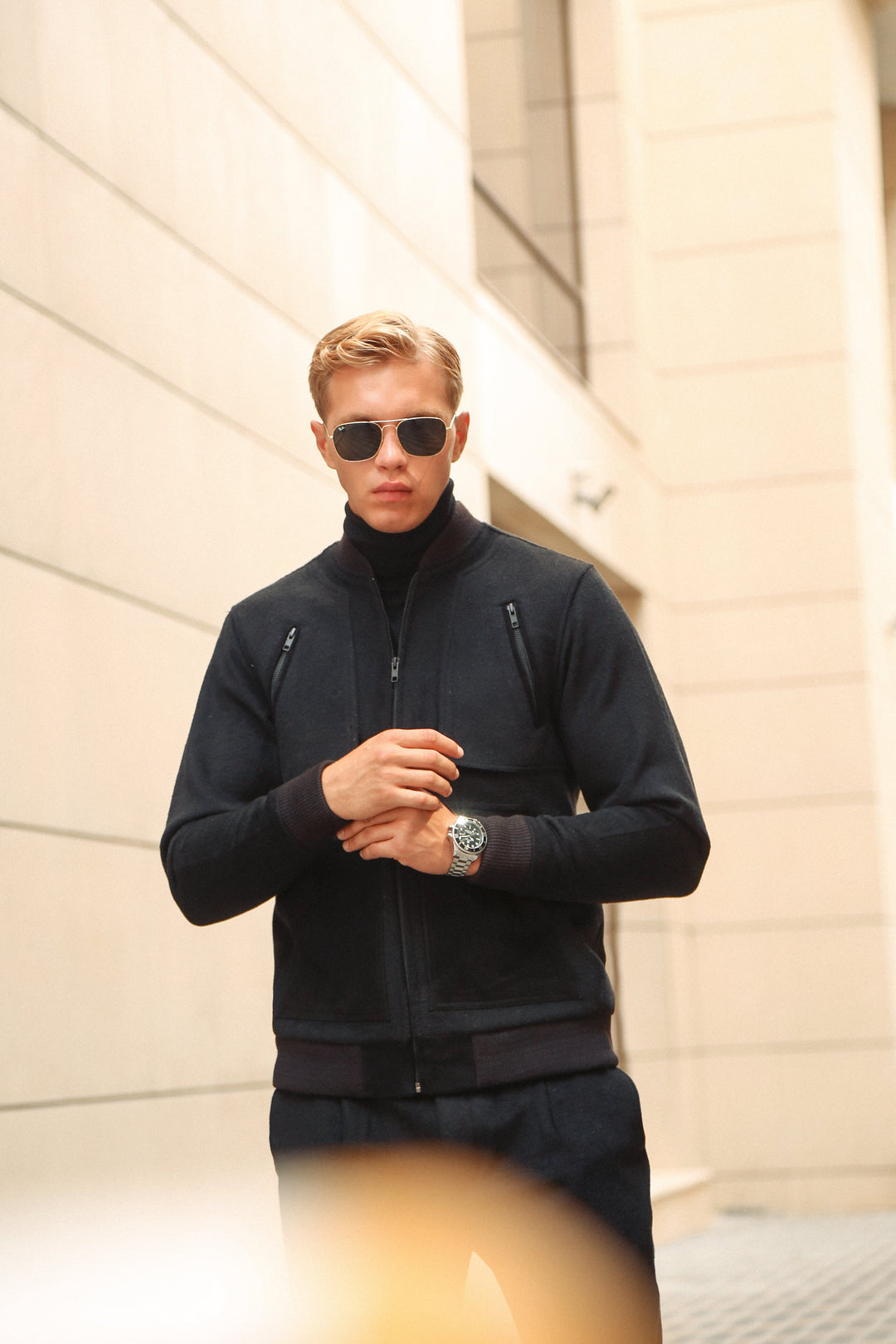 Luxury Italian Fabric Co-Ord Set with Suede Detailing